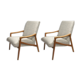 pair of 60s chairs retaped grey mottled