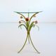 Pedestal table / Side table bouquet of flowers / Roses wrought iron 1960 vintage