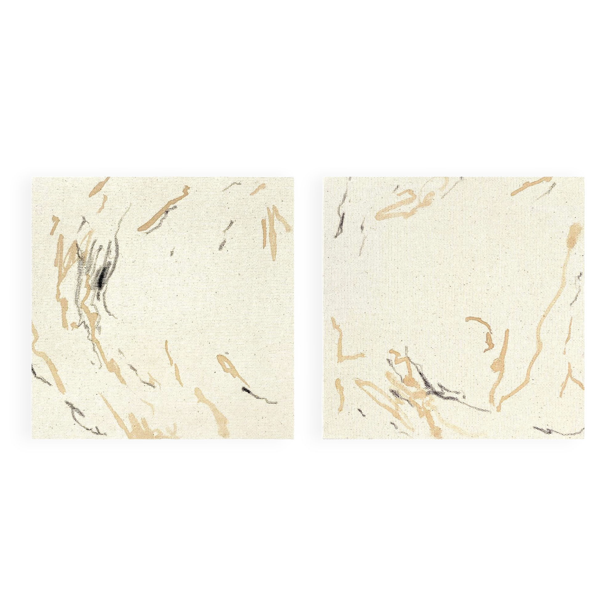Set of abstract painting on canvas, 20x20cm