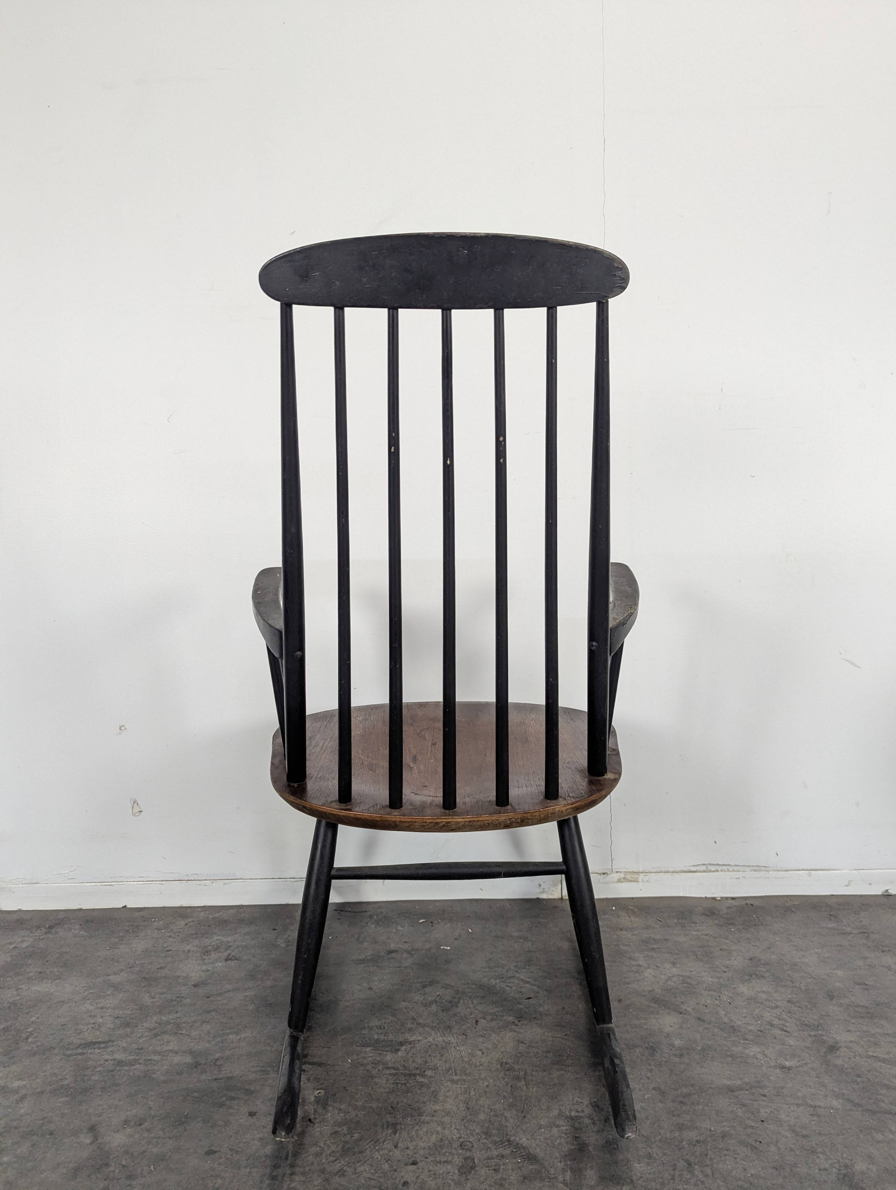 Teak Rocking Chair by Ilmari Tapiovara for Asko