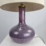 Holmegaard design table lamp model Troll 2 glass base purple color