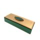 Green glass Jewelry Box, Italy 1980s