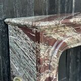 Louis XIV Style Fireplace In Marble Campan Ribbon