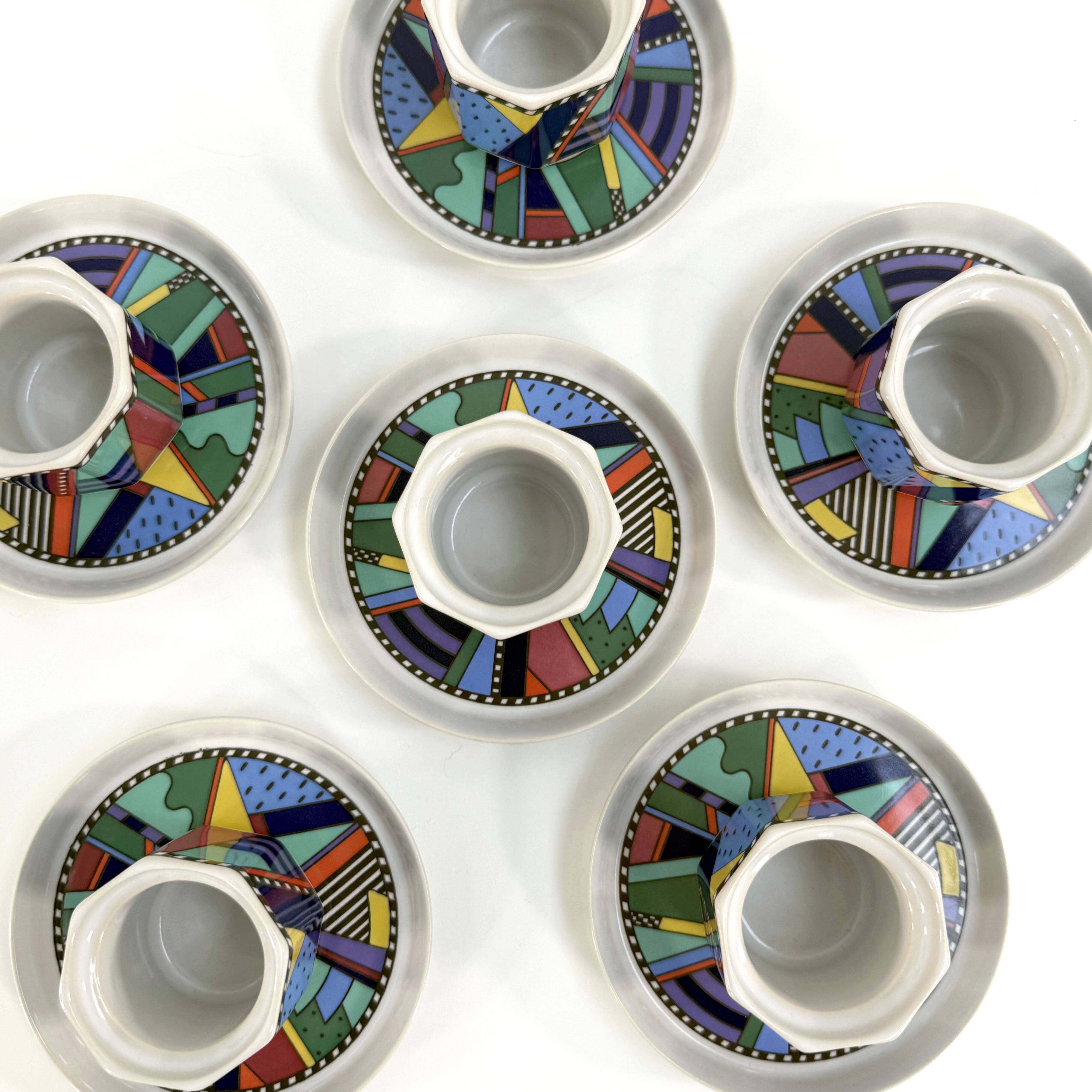 Lot de 6 tasses espresso Metropol de Barbara Brenner pour Rosenthal, 90