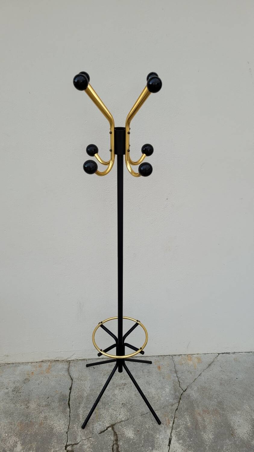 Vintage Parrot Coat Rack with balls 1950s design