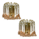 Pink Murano Glass Flower Sconces 1970’s