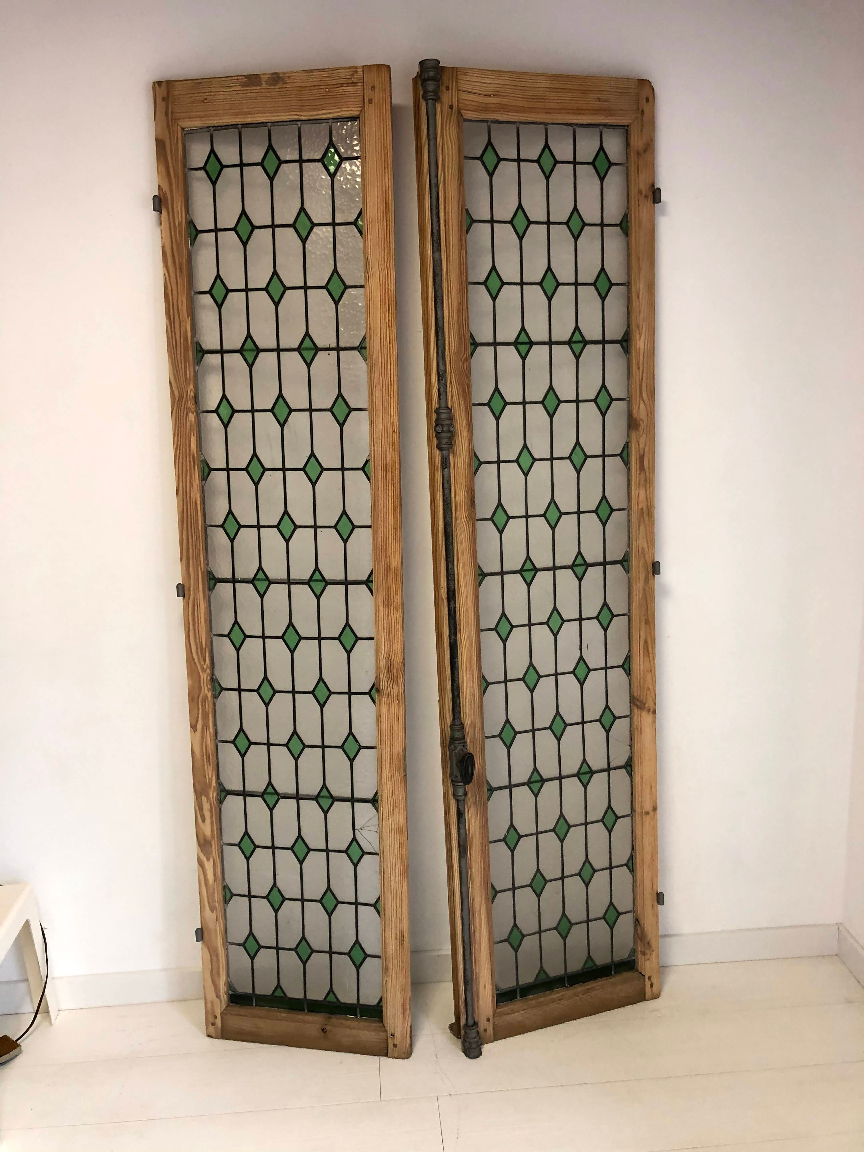 Stained glass doors