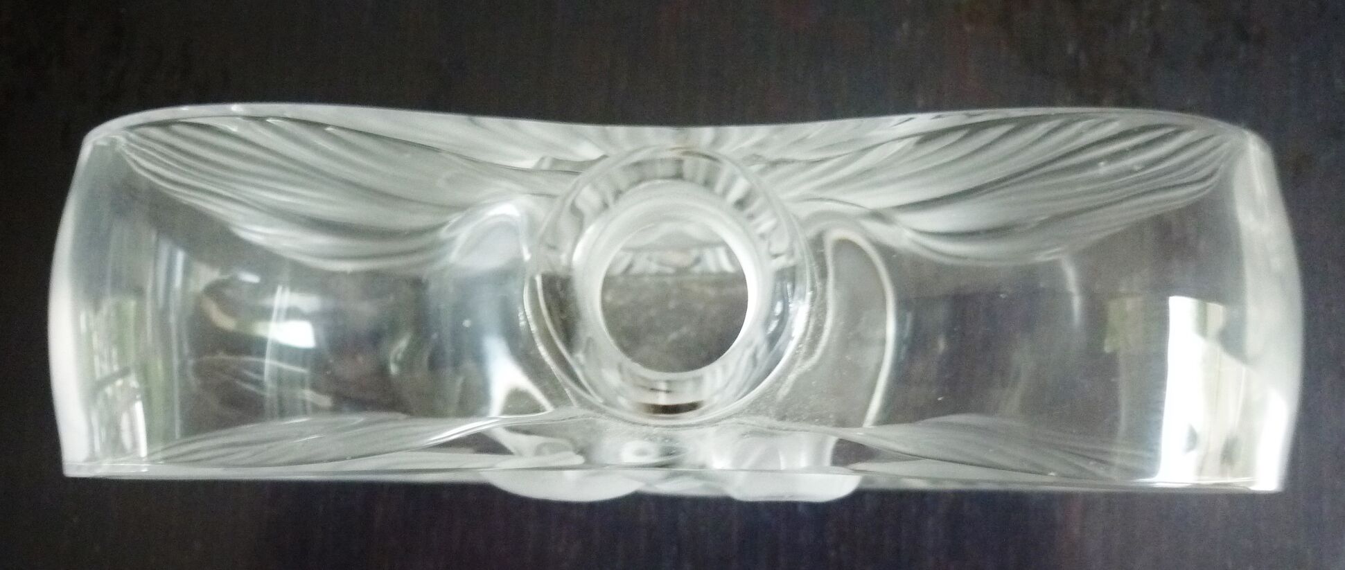 Satin crystal bottle signed Lalique France 1993, model "Clarisse"