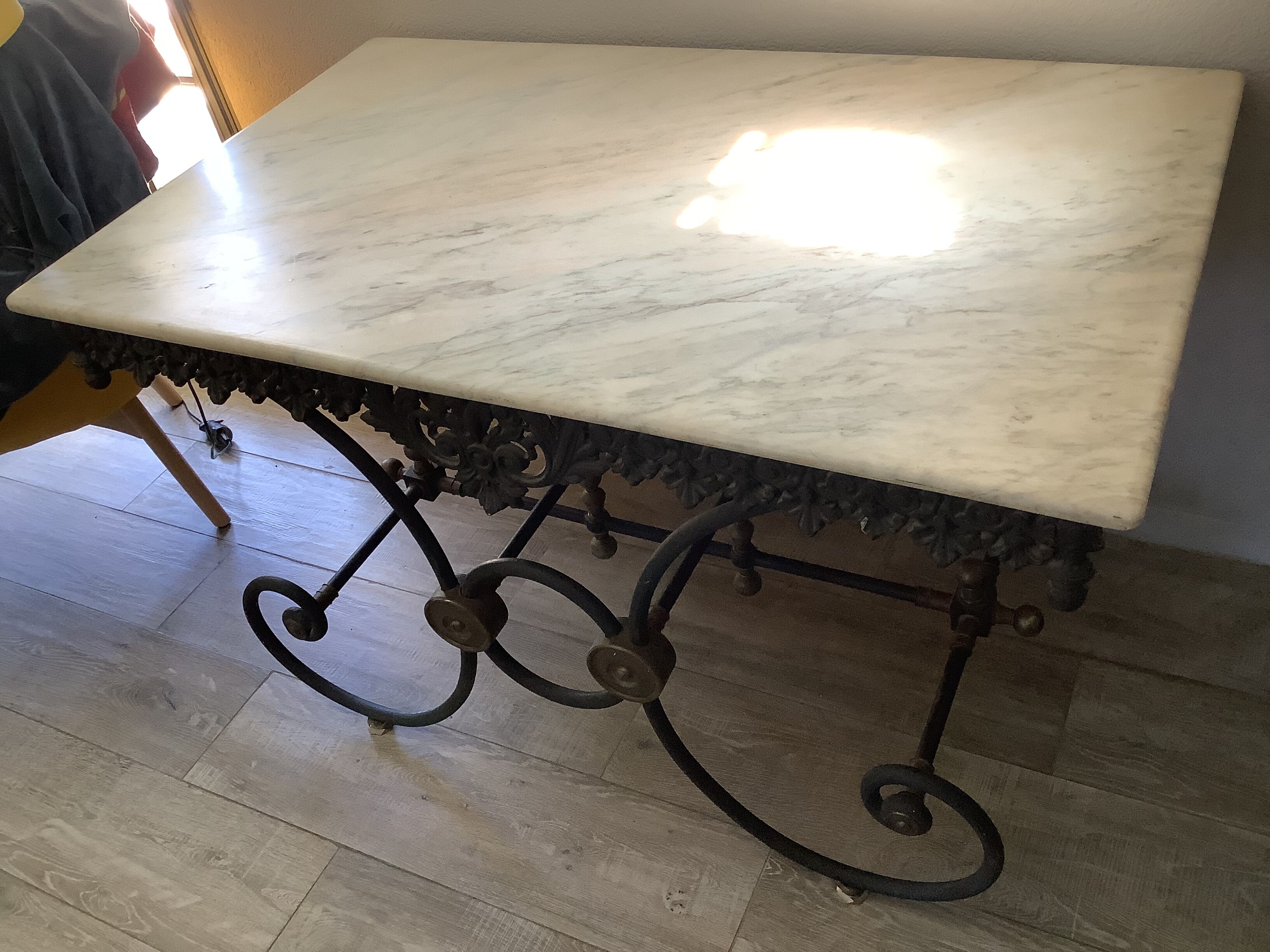 Marble butcher table