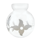 Vase boule verre dessin fleurs ciselées art déco vintage