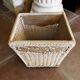 Wood and rattan cache pot
