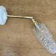 Vintage tulip wall light in diamond-point glass