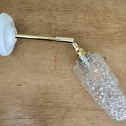 Vintage tulip wall light in diamond-point glass