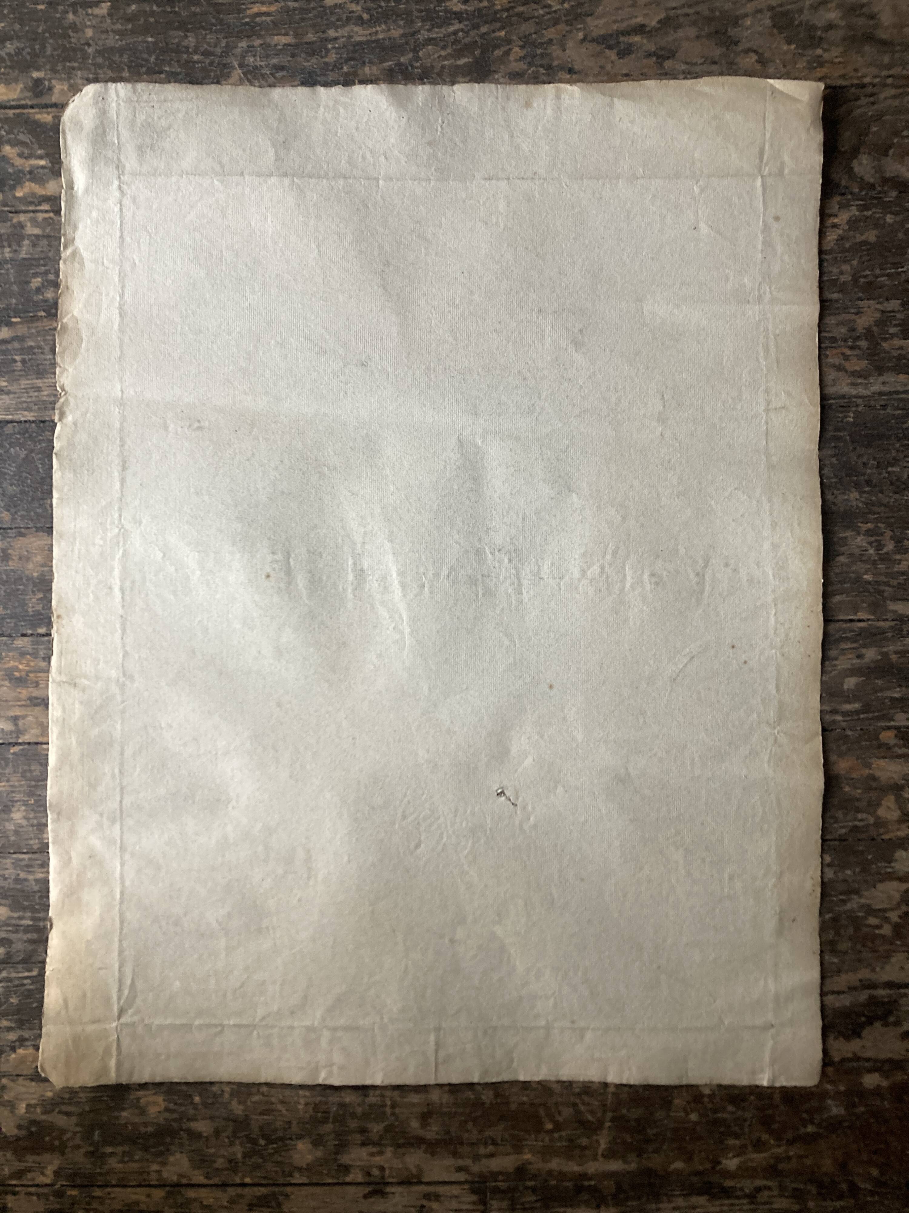 Workshop study on fine watermarked paper, late 19th century, Montparnasse in Paris.