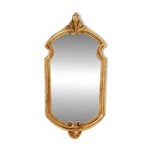 Miroir en bois doré - feuille