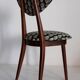 Emerald satin heart chair by David Print, walnut beech wood, Europe, 1960s.