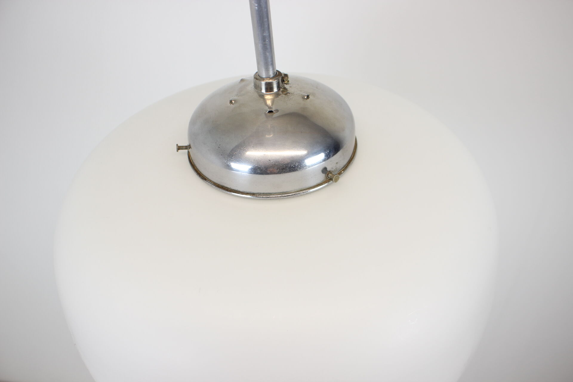 Art deco big glass pendant lamp, 1930s