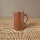 Pitcher vase with handle in vintage sandstone ceramic Scandinavian country decorative object