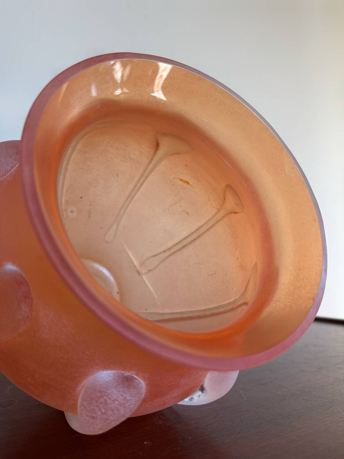 Murano Scavo glass paste vase antique