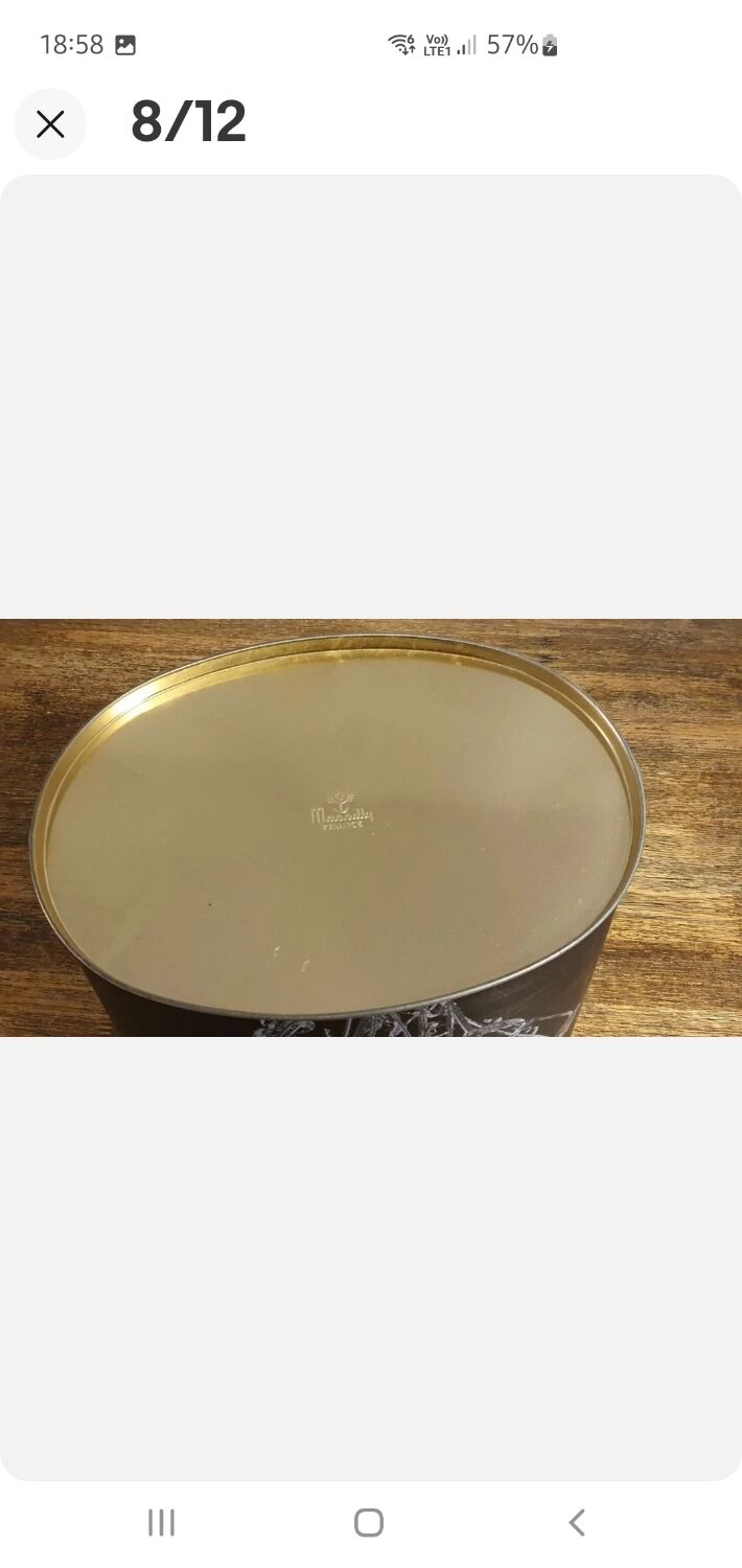 Vintage Office Paper Basket Massilly 60's Metal