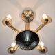 Smoked glass chandelier by Bucella Murano, 1940