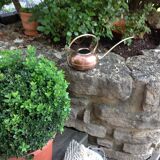 Red copper watering can in Scandinavian style 60s-70s