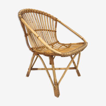 Rohe Noordwolde rattan chair, 1960, Netherlands