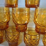 7 vintage water glasses "Pernod S.A."