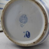 2 pots in ceramic blue and white