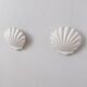Vintage pair of white porcelain wall lights, France 1970.