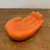 Vintage Orange Ceramic Hand Empty Pocket