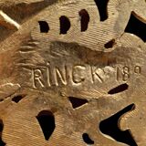 Bureau en marqueterie et bronze doré signé rinck à paris