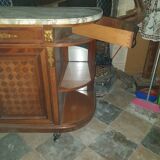 Louis XVI style half-moon mahogany sideboard