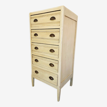 High chest-type chest of drawers