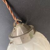 Art Deco molded glass globe pendant light, 1930