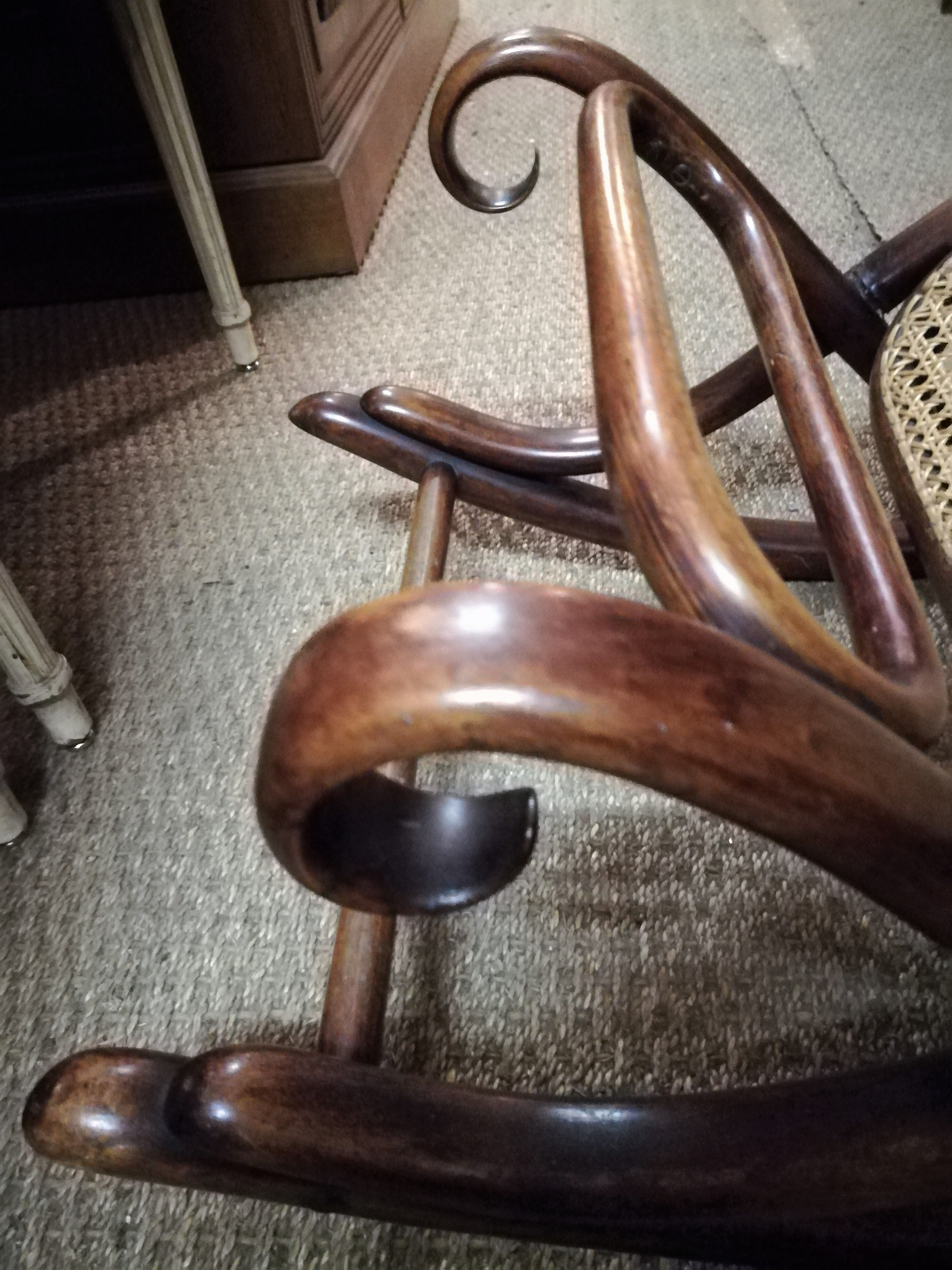 Curved wooden footrest