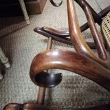 Curved wooden footrest