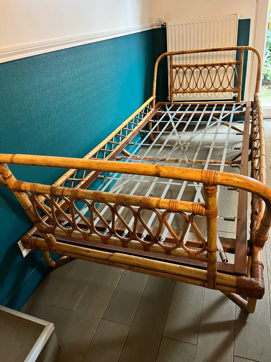 Vintage bamboo bed