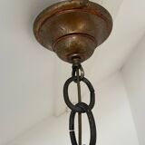 Chandelier with 4 lights in Saint-Aignan earthenware, circa 1940