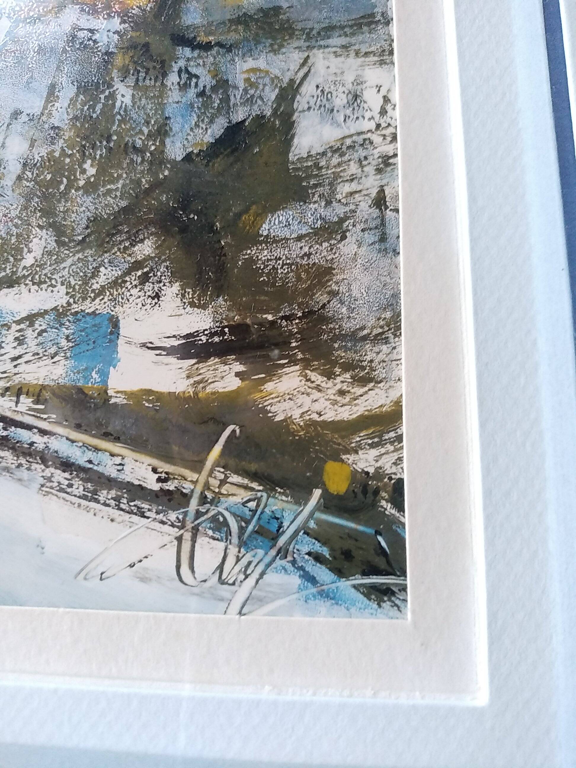 Oil painting . mediterranean landscape. sign .