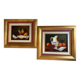 Pair of still lifes in oil