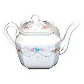 Old Paris porcelain herbal tea pot – hand-painted polychrome decoration, 19th century