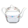 Old Paris porcelain herbal tea pot – hand-painted polychrome decoration, 19th century