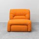 Modular 2-seater sofa in fabric, 1970s vintage modernism