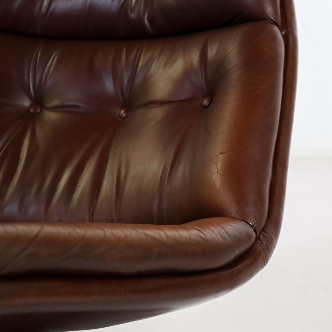 Leather F511 Lounge Chair by Geoffrey Harcourt for Artifort 1960s