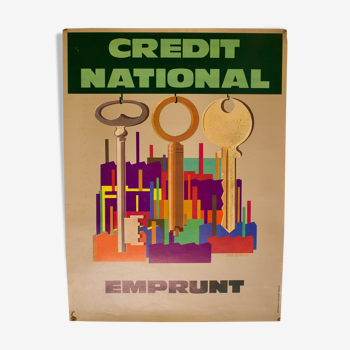 Poster by Jean Gadaud - borrowing national credit for industry