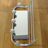 Vintage wall coat rack with mirror