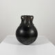 Black Glass Vase by Murano Due
