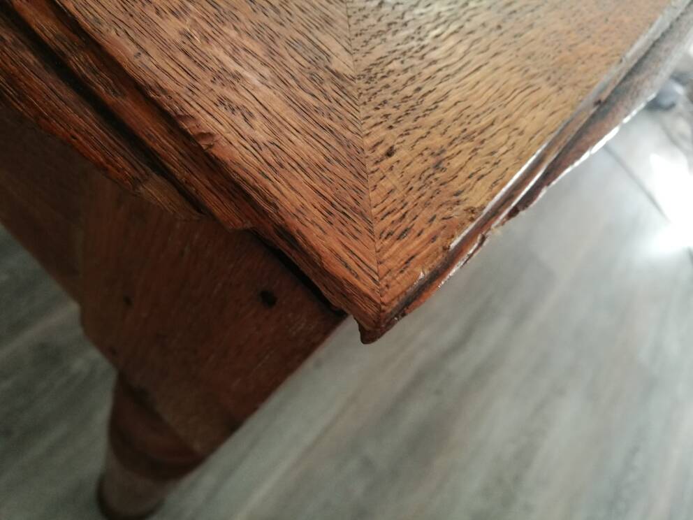 Wood and leather minister's desk