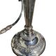 Pair of convertible three-light candelabra in silver-plated metal.